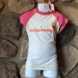 New billabong rash guard billy girls s pink upf50